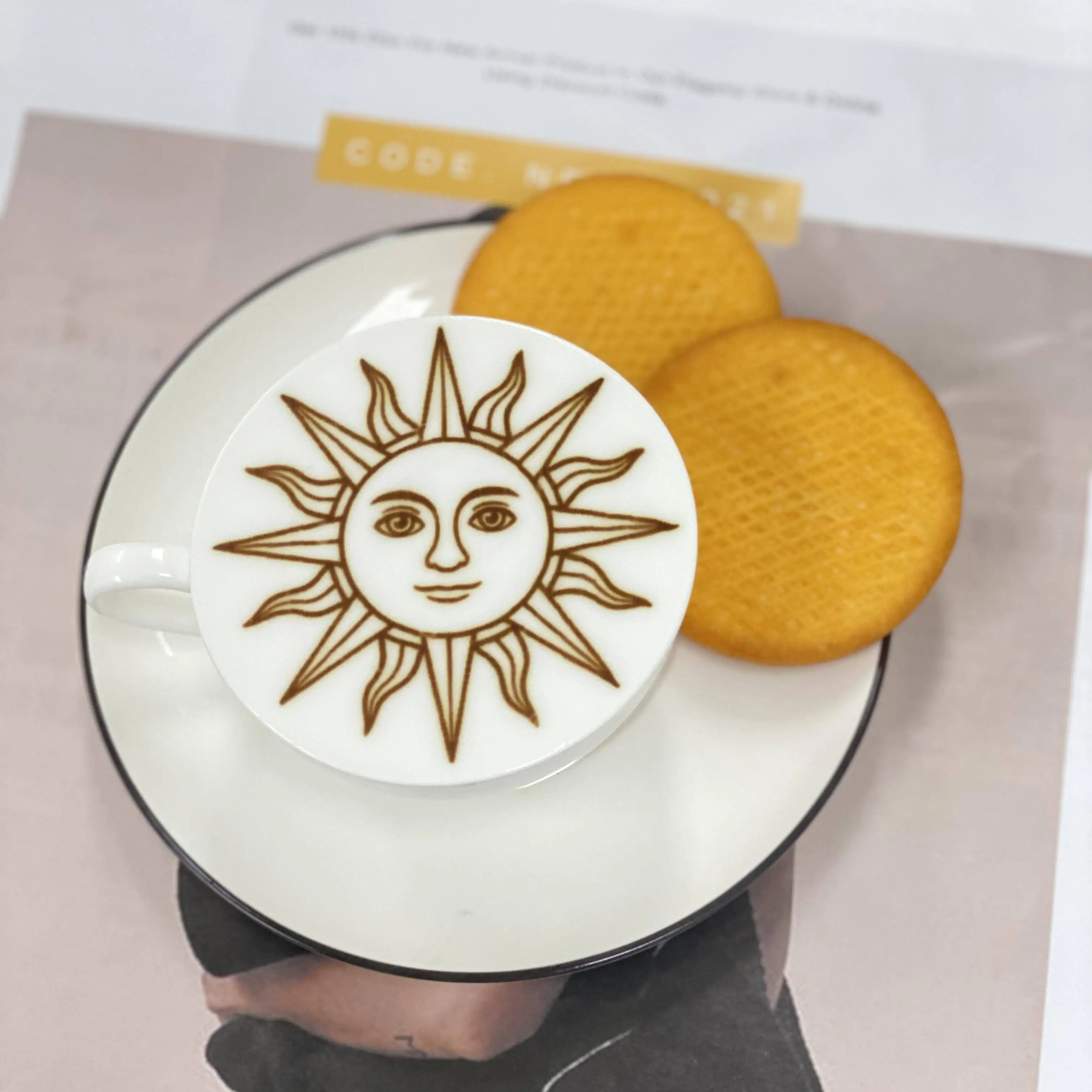 طابعة ملصقات فنية للقهوة الأوتوماتيكية الذكية STLF JW حبر صالحة للأكل عالي الدقة XP600 لشعارات الصور المخصصة لاتيه كابتشينو