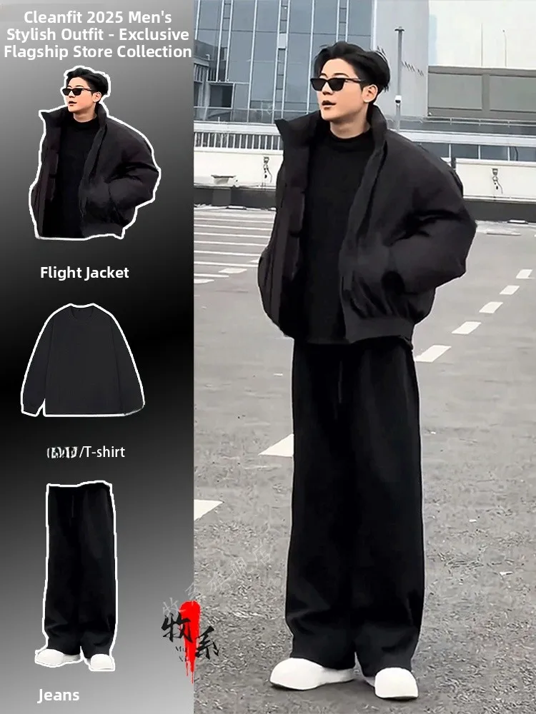 American Sle Bomber Flight Jaet Outerwear for Men Youthful Baseball ort Version Trendy Spring Polyester Fiber Zipper Cl...