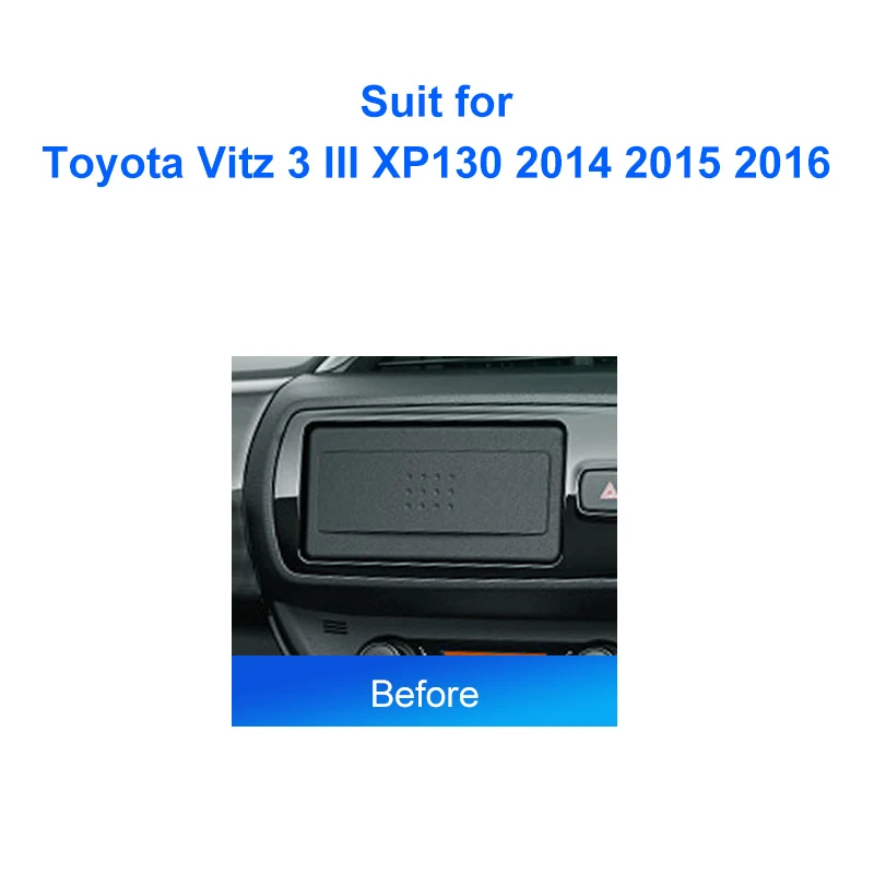 Car Radio Multimedia Video Player Installation Frame For Toyota Vitz 3 III XP130 2014-2016 2018 2019 Dash Fitting Panel Trim Kit