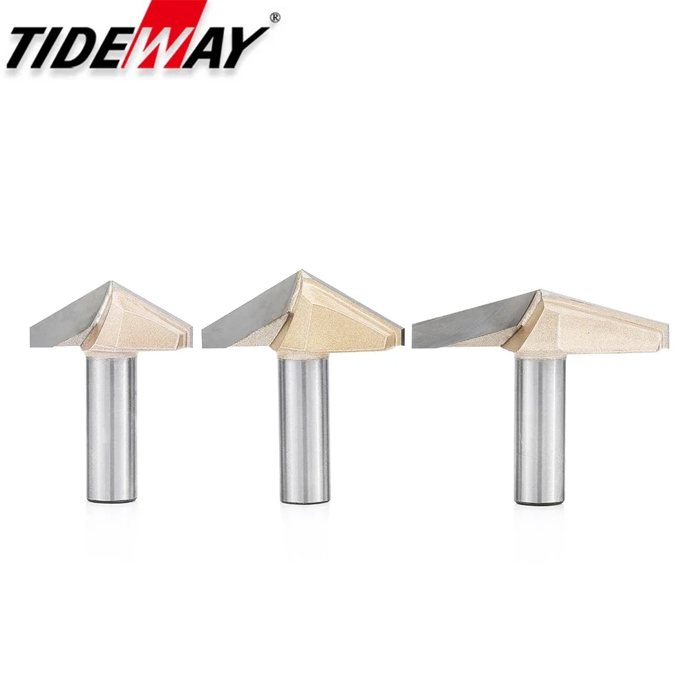 Tideway V Groove Router Bit 120 150 Degree Double Flutes Carving Bit Woodworking Tools Engraving Slotting Cutter for Wood CNC