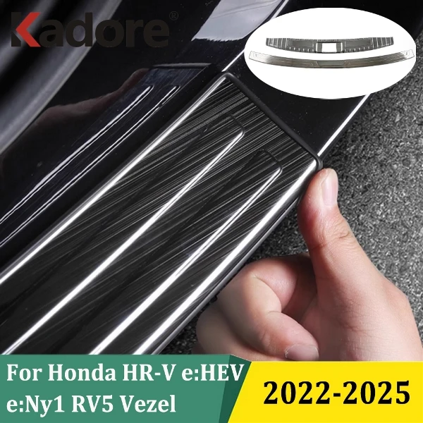 Для Honda HR-V e:HEV e:Ny1 RV5 Vezel 2022 2023 2024 2025 Внутренняя внешняя крышка заднего бампера Накладка на багажник Аксессуары для накладки на багажник