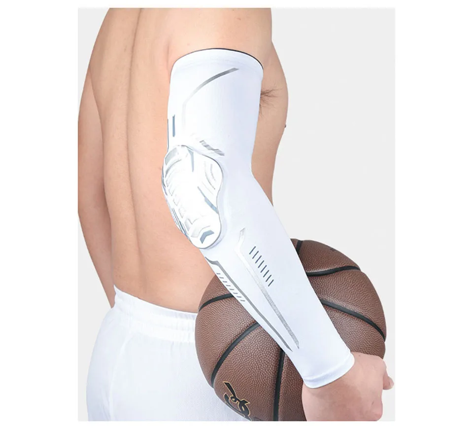 GTUBIKE 1 Stück elastische Basketball-Ellbogen- und Armprotektoren, stoßdämpfende Waben-Ellbogenschützer für Lauf- und Radsport – Detail 16