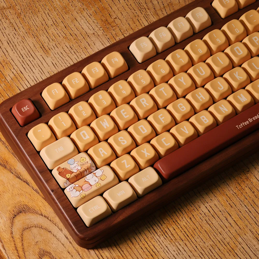 Custom Bread Theme Keycap Original Design KCA Profile DYE Subbed ISO Enter 140 Keys For Cherry MX Switches Mechanical Keyboard