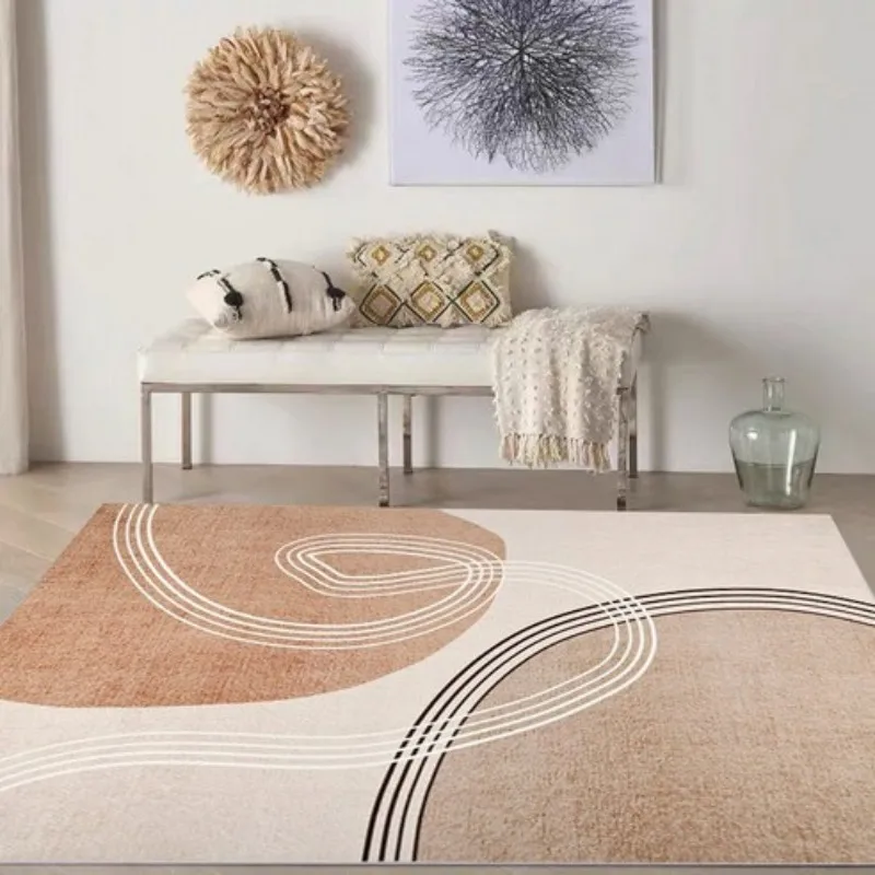 VIKAMA Minimalist Luxury High-end Living Room Sofa Coffee Table Carpet Stain-resistant and Easy-to-clean Home Decor