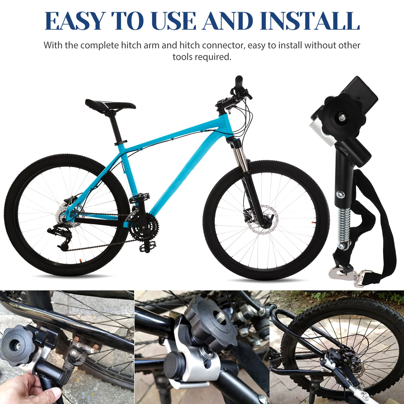 1 Set Universal Bike Trailer Hitch Adapter For 19-32Mm Round Tube Durable Steel Nylon Easy Install No Tools Compatible With