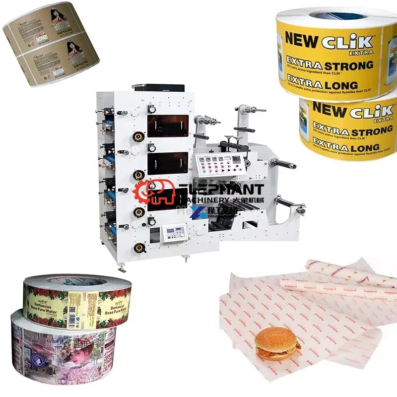 High Speed Automatic 4-Color Flexographic Printing Machine Stack Structure New 60m/min Print Speed for Paper Cup Label Printing