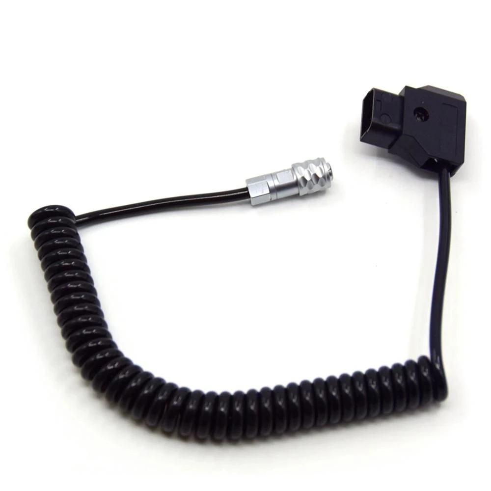 كابل طاقة زنبركي D-tap إلى P Tap Fit Blackmagic كاميرا سينما الجيب 4K لبطارية BMPCC 4K Weipu 2 Pin موصل سالب