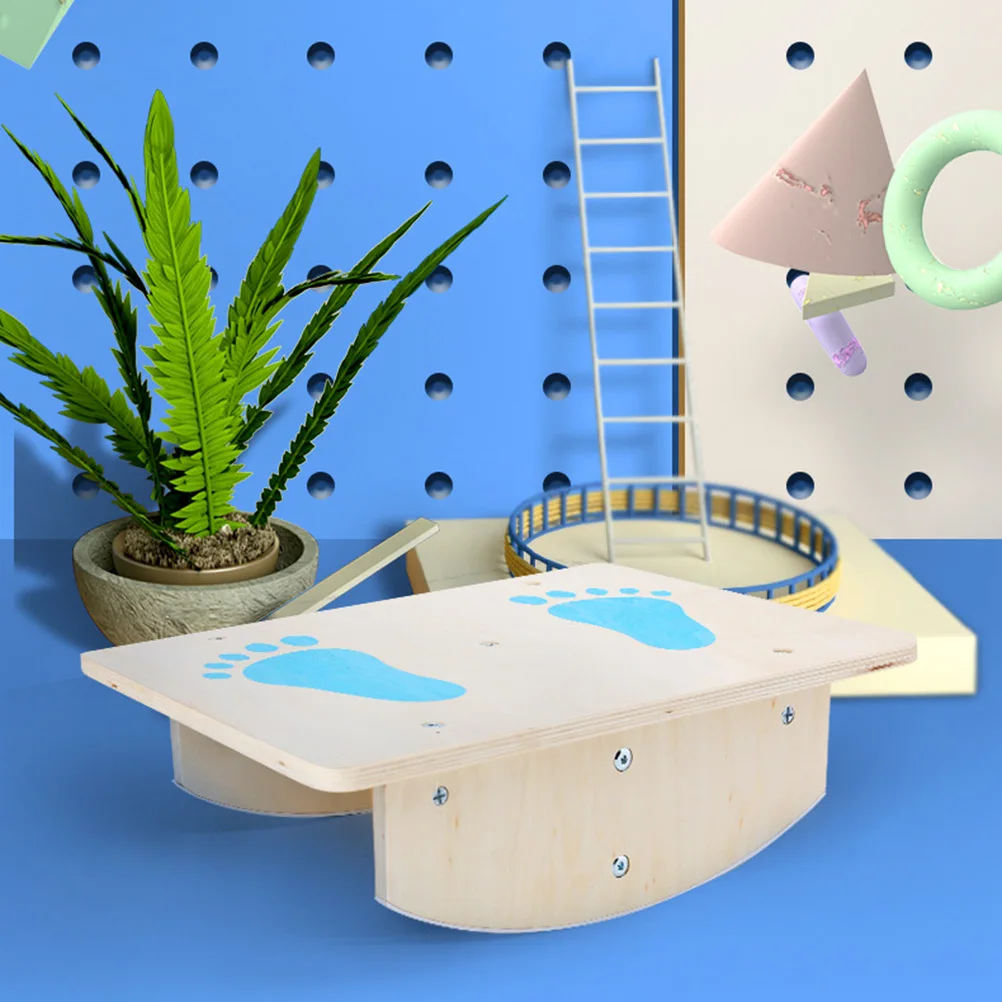 

Funny Wooden Balance Board Trainer for Kids Sports Ability Development Vestibular System Flexible Training Device Assorted Color