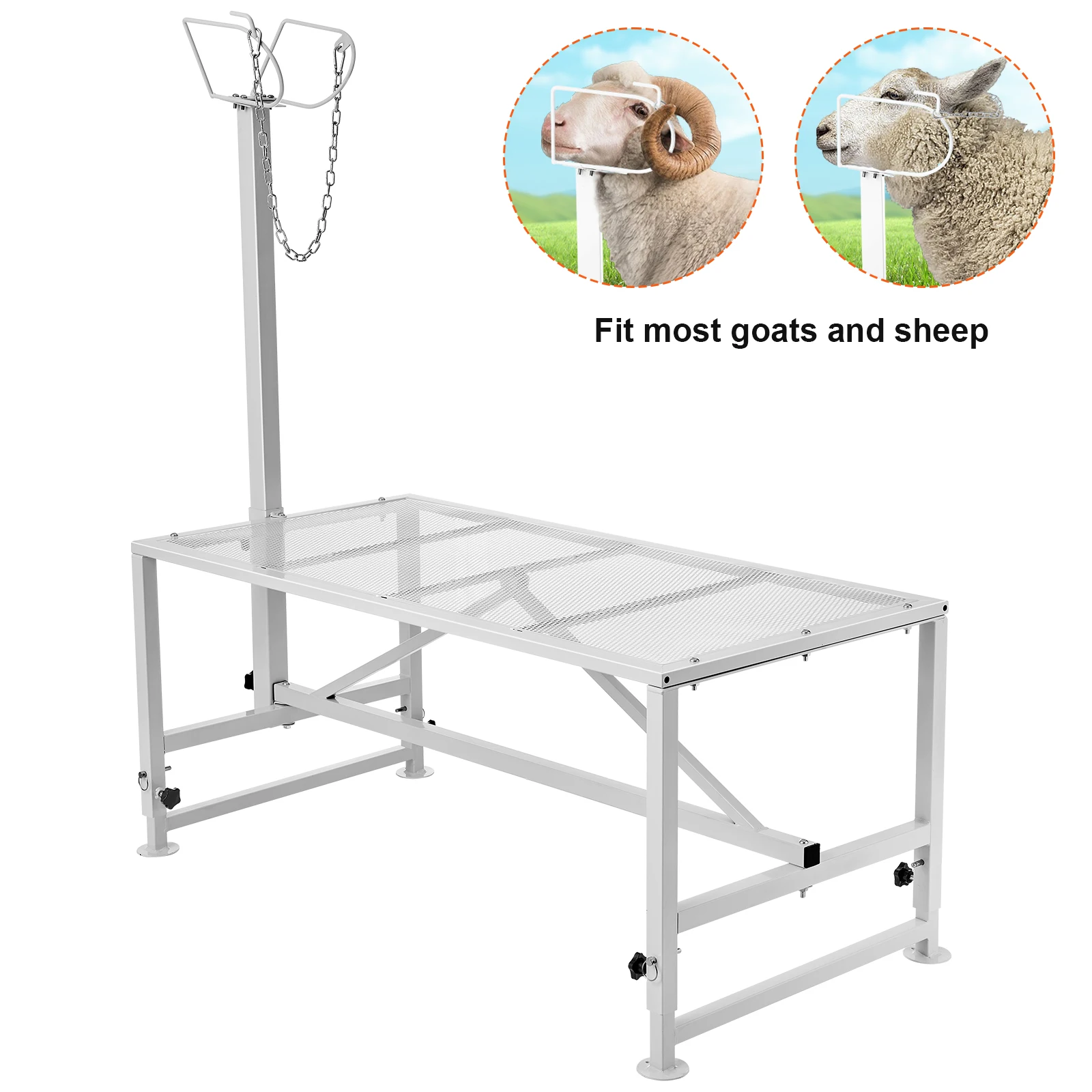 VEVOR Goat & Sheep Stand 51x23 in Livestock Stand Metal Livestock Milking and Shearing Stand 21