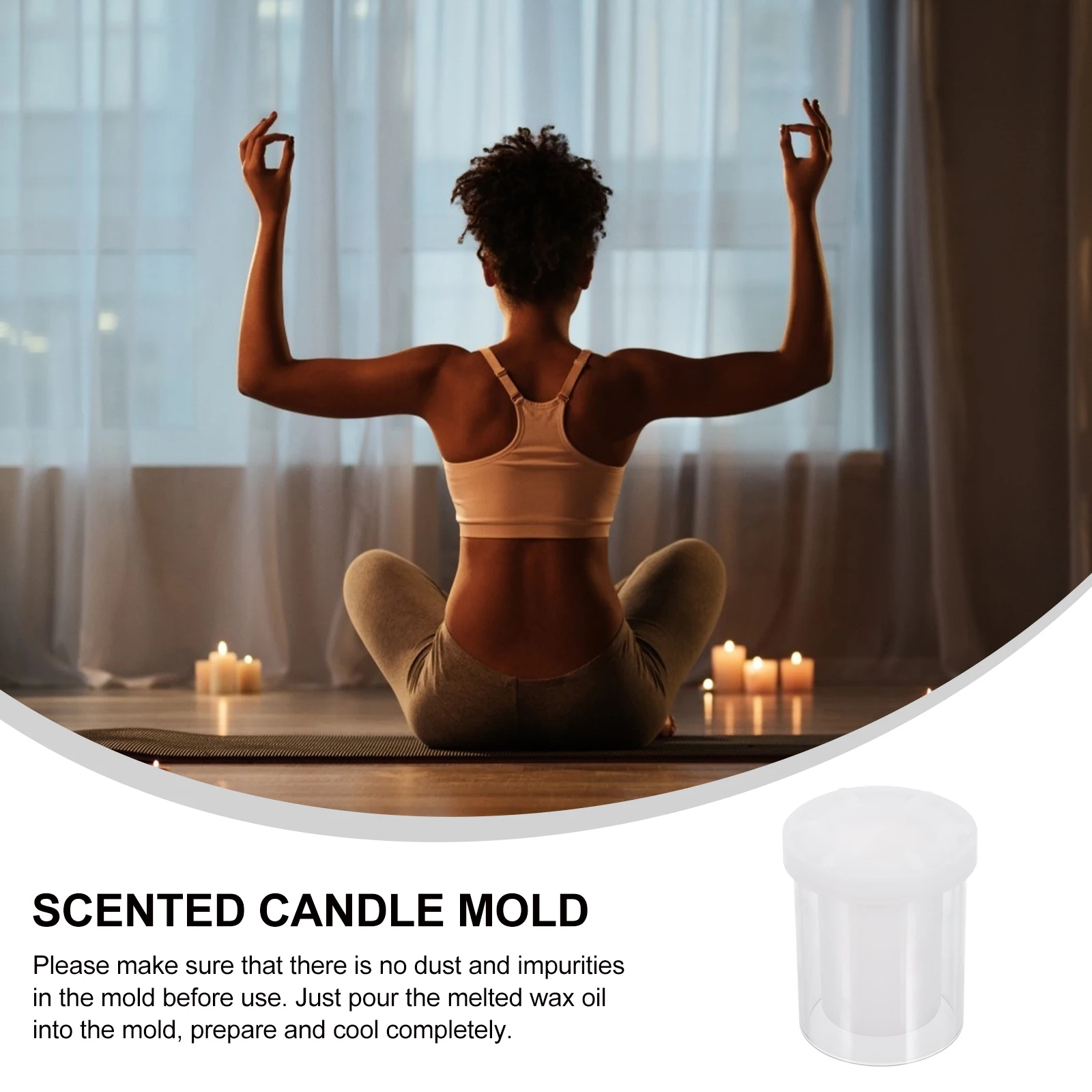 

Handicraft Mold 1 Piece Hollow Cylinder Design for DIY Scented Candles Easy to Use and Clean with Soap Water