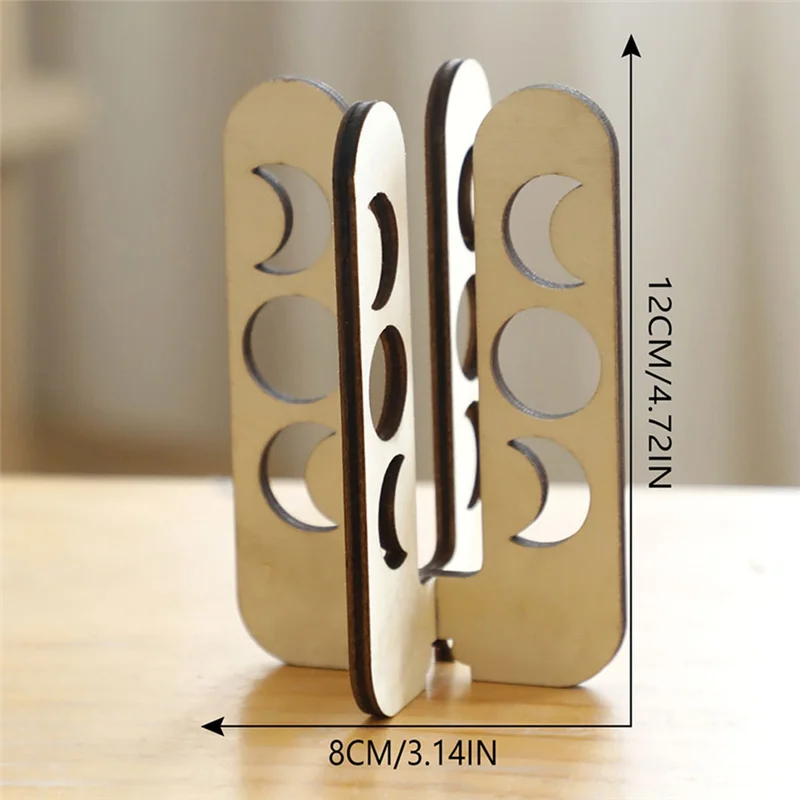 A11E-Plant Reproductive Tube Hollow Solid Wood Plant Shelf Wooden Desk Table Home Decoration