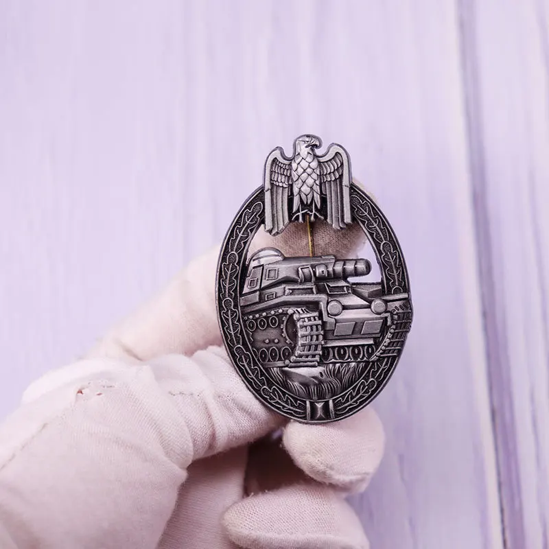 

57 edition of World War II German armored tank brooch, replica badge
