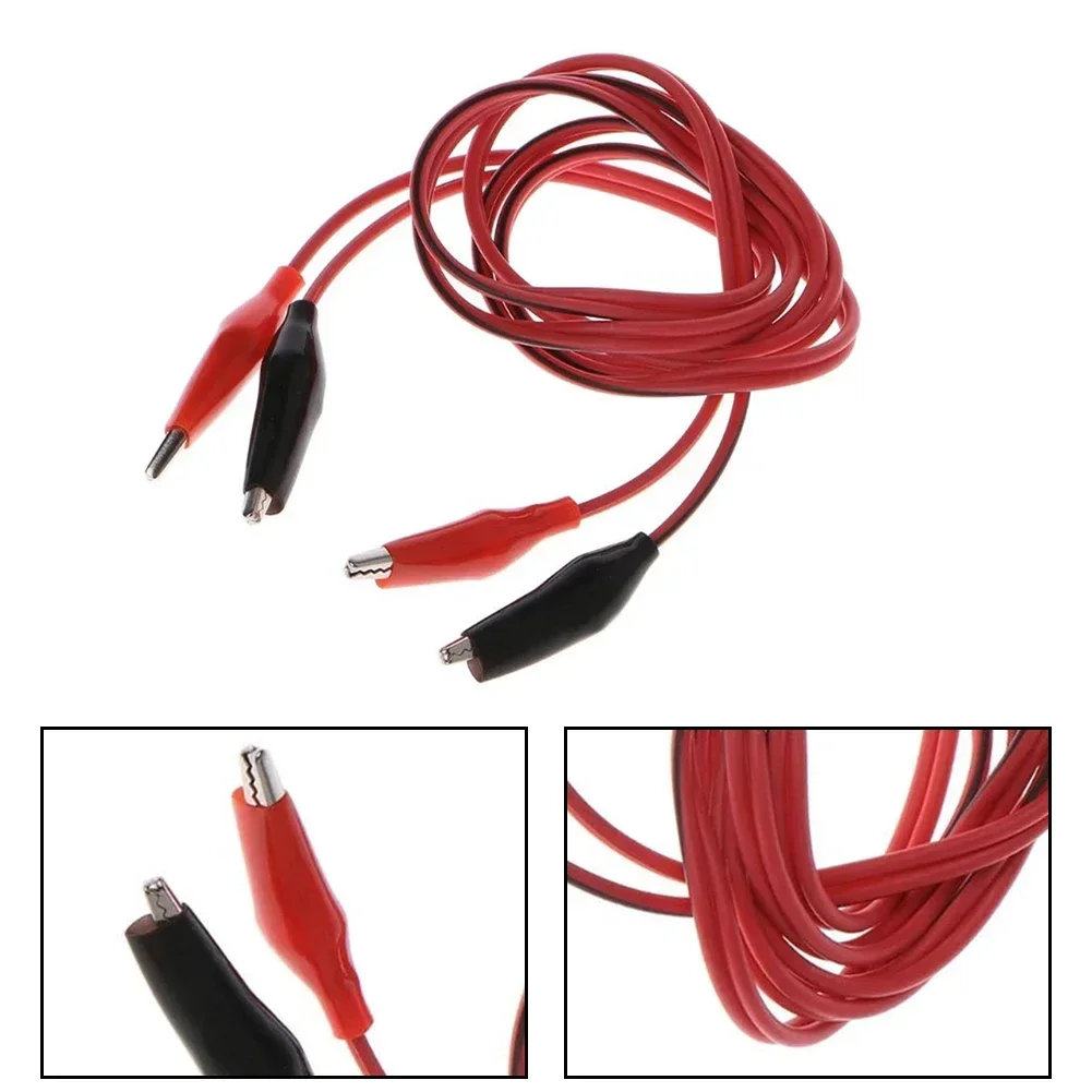 1PCS -Alligator Clips Silicone Two Clamp Power Cord Superconducting Probe Test Leads Accurate Measurement Tool