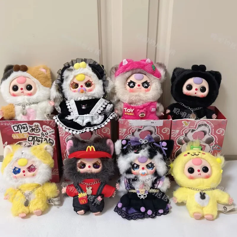 

Hot Sale 100%Genuine Baby Three Cats And Dogs Series Vinyl Doll Plush Blind Box Cute Pendant Decoration Figurines Birthday Gift