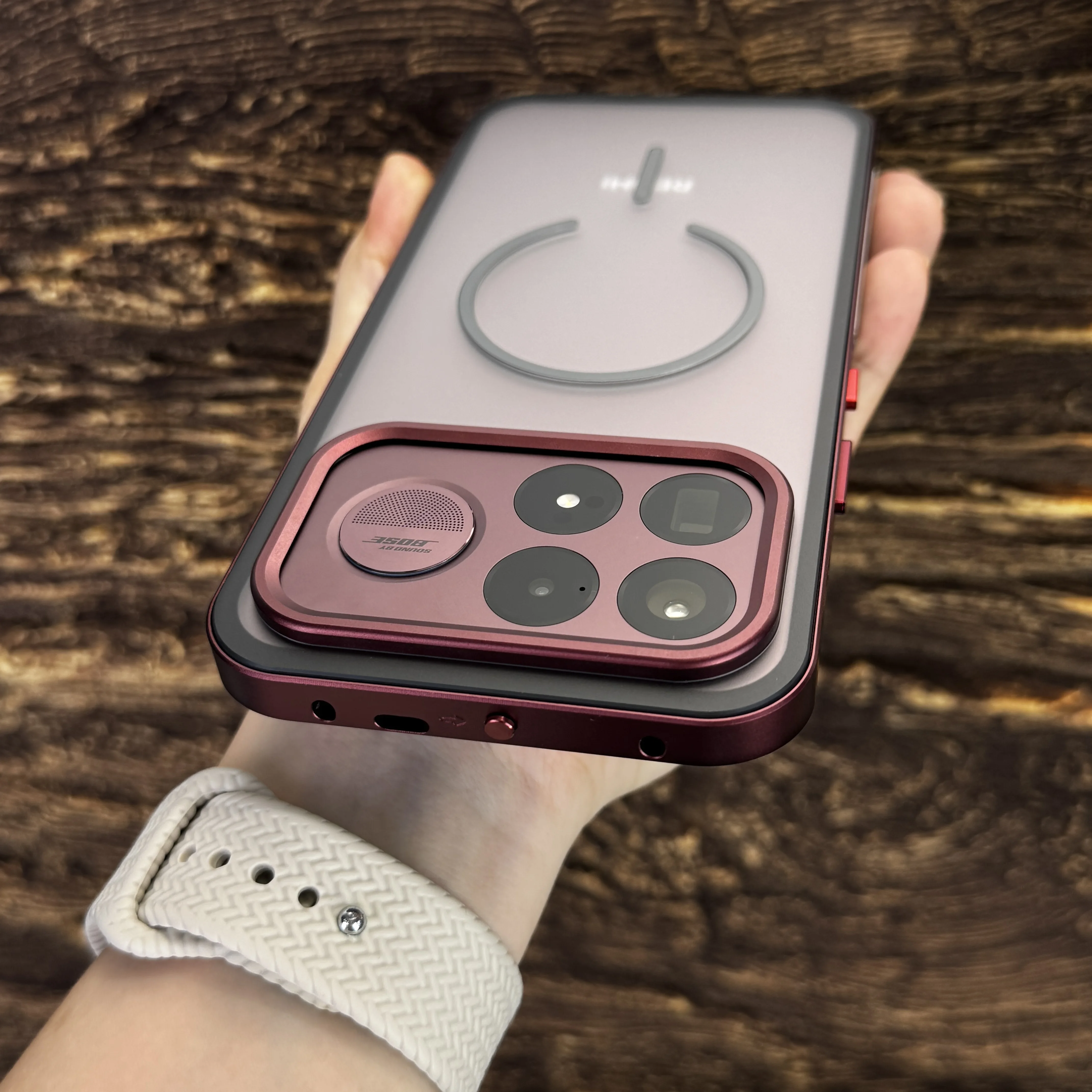 Etui do POCO F9 Ultra Magnetyczne Matowe z Ramką z Aluminium i Szklanym Tyłem, Odporna na Wstrząsy Osłona Bumper Funda do Poco F 9 Ulta — zdjęcie produktu 4