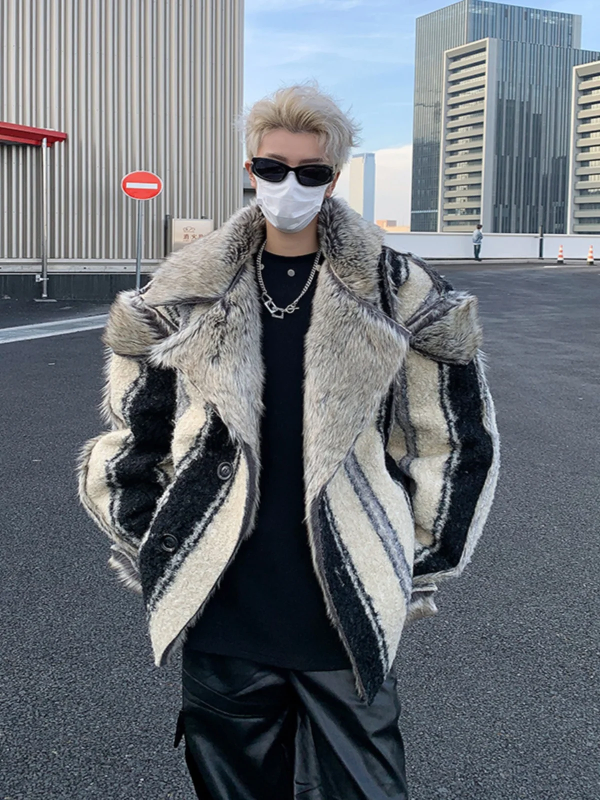 

Утепленная зимняя двусторонняя теплая мужская куртка из искусственного меха с хлопковым наполнителем, молодежная повседневная куртка из полиэфирного волокна