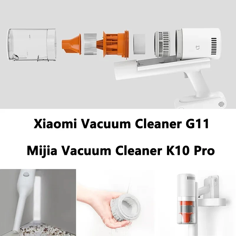 Hepa Filter For Xiaomi Mijia K10 Pro / MJWXCQ05XY / G11 Wireless Handheld Vacuum Cleaner Accessories Replacement Parts Kits