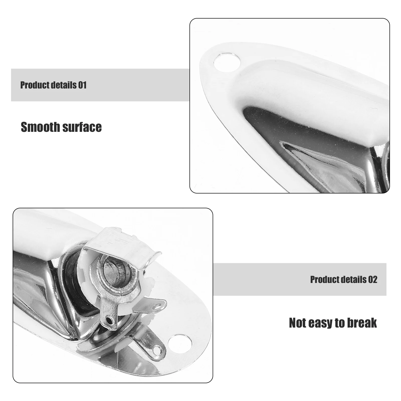 

Jack Output Connection Parts Zinc Alloy Input Durable Metal Replacement For Electric Bass Pickup Ship Shaped Professional Parts