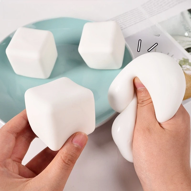 2 قطعة ألعاب الضغط ألعاب متململة الإجهاد مكعب للبالغين كرات الإجهاد القلق الإغاثة الحسية سحب تمتد الكرة اسفنجي اللعب #1