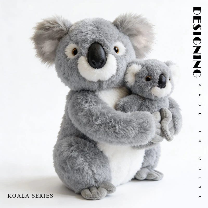 27CM Artificial Creative Mother And Child Koala Animal Plush Doll Soft Simulation Koala Stuffed Lovely Birthday Gifts