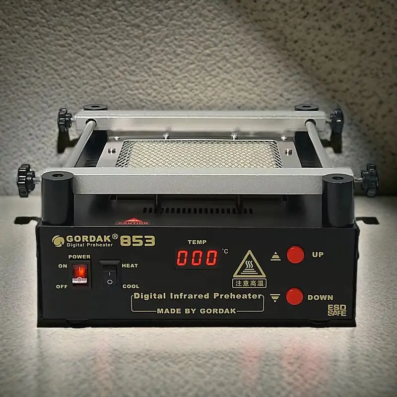 Gordak 853 Station Soldeerlasmachine voor Telefoon Moederbord PCB Repareren Verwarming 120x120mm met BGA Gereedschap