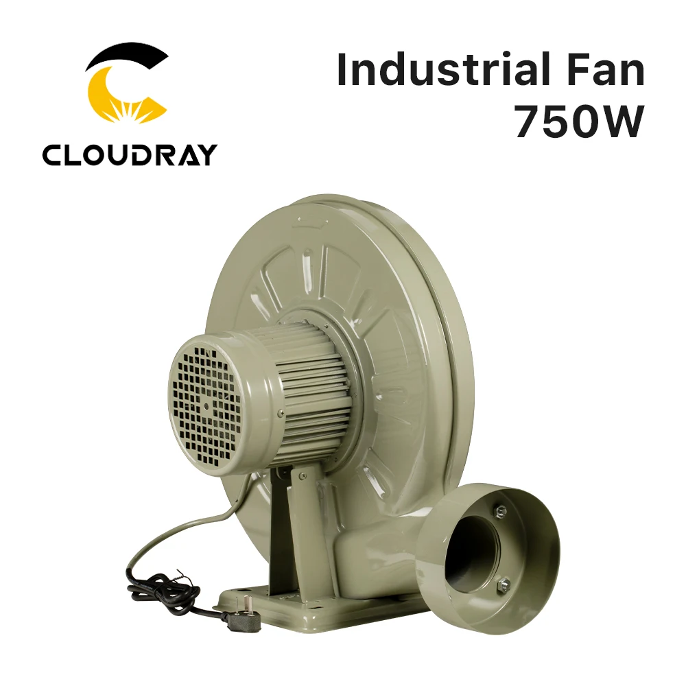 Cloudray 220V 750W Exhaust Fan Air Blower Centrifugal for CO2 Laser Engraving Cutting Machine Medium Pressure Lower Noise