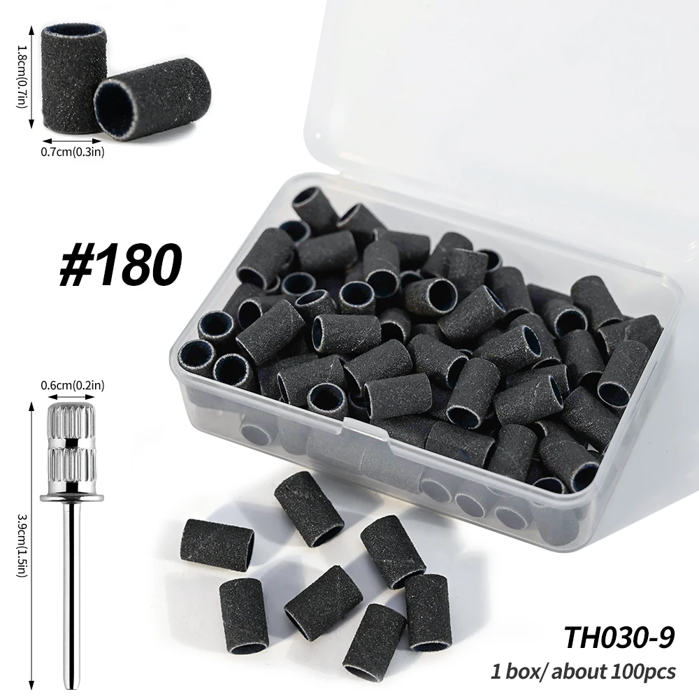 100 Stück/Box Mini Zebra Nagels chleif bänder elektrische Maschine Nagel bohrer UV-Gel Acryl politur Entferner für Nägel Zubehör Werkzeug