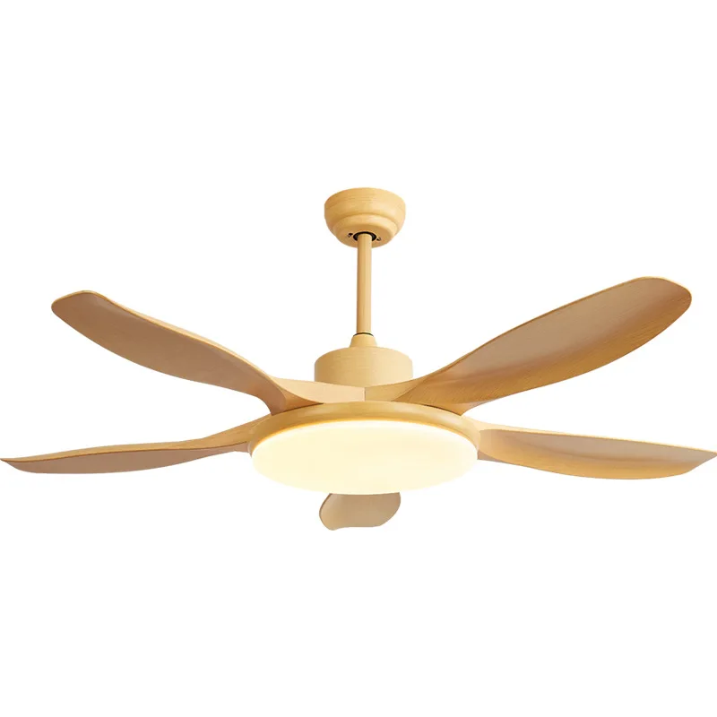 

Simple and modern lamps, fan light restaurant chandelier, cream log wind dining room, dining table fan chandelier