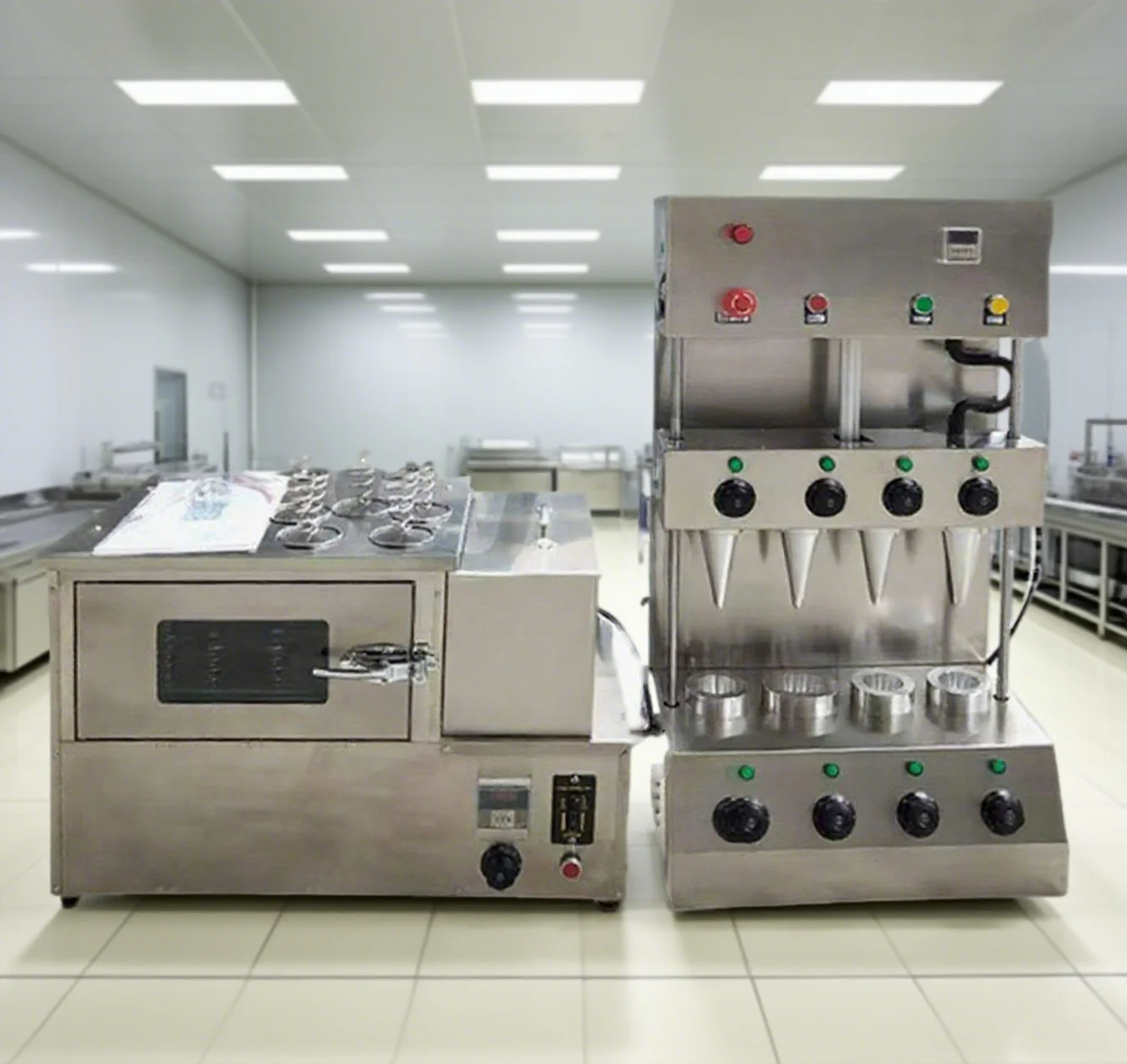 Efficient fully automatic pizza cone manufacturing machine | Industrial pizza cone production machine