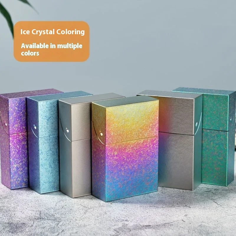 

Ultra-Light Pure Titanium Cigarette Box Portable Metal Accessory For Hard And Soft Pack Cigarettes Anti-Compression