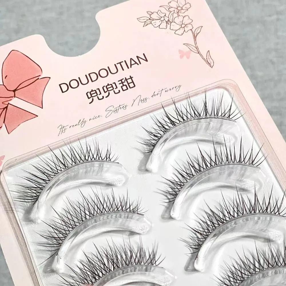 5 Pairs Soft Natural False Eyelashes Lighter Pure Little Devil False Eyelashes Hand Made Simulation Makeup Tools Cosplay