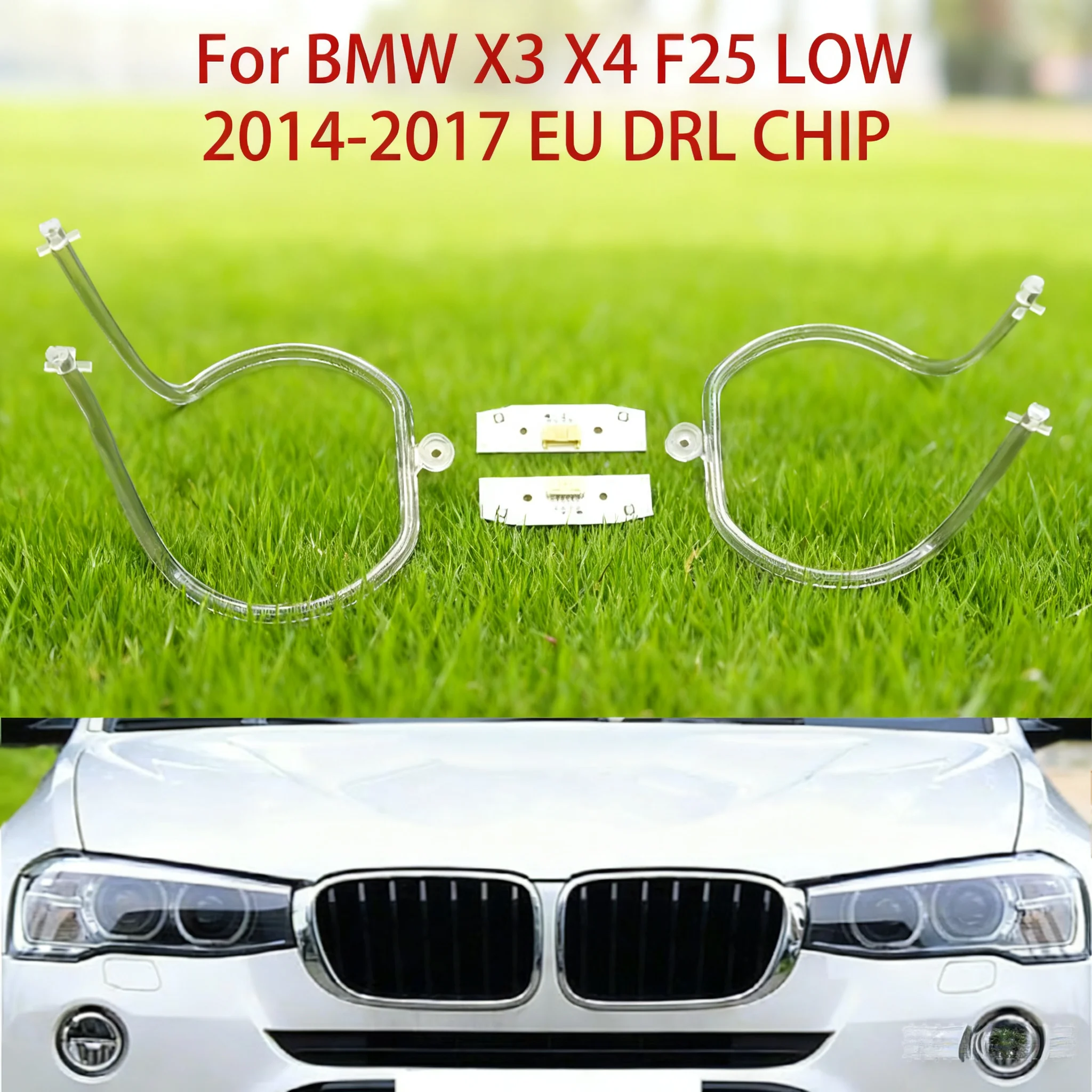 

Car Headlight DRL CHIP Repair Kit For BMW X3 X4 F25 LOW 2014-2017 European White Light Ballast Angel Eye Conduit Strip Aperture