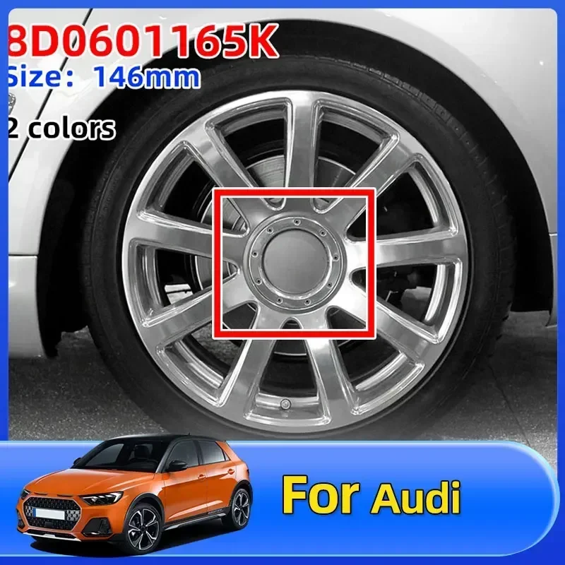

4pcs 146mm 8D0601165K Grey Black Wheel Center Hub Caps Rim Caps Emblems Badge logo for audi Quattro TT A2 A3 A4 A8 S6 Q5 Q7 RS6