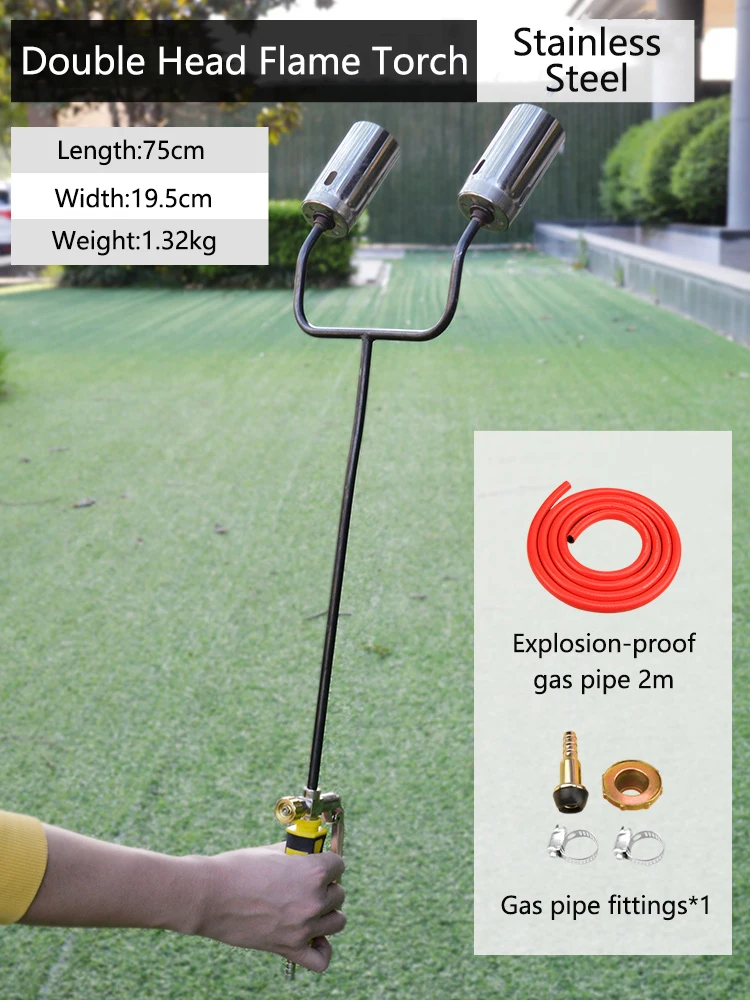 

High Quality Livestock Farm Disinfection Torch Liquefied Petroleum Gas Stainless Steel Flamethrower Gas Torch Multi Jet Flame