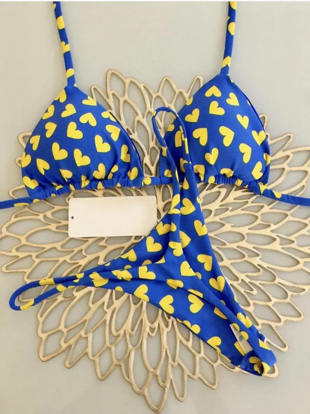 Mulheres bonitas biquíni terno cereja impressão sexy tango maiô feminino terno de praia