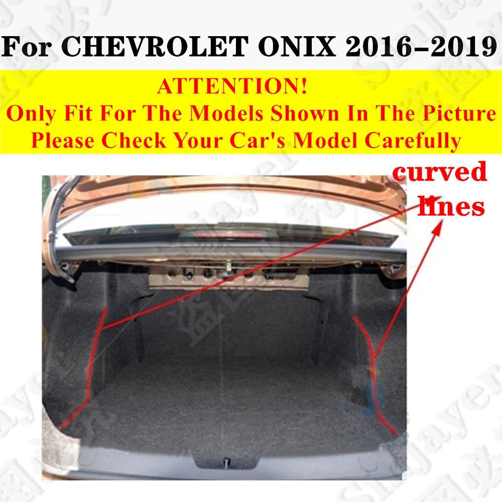 High Side Car trunk mat for Chevrolet ONIX 2019 2018-2016 XPE Rear Cargo Protect Cover Liner Tail Boot Tray luggage Pad Carpet