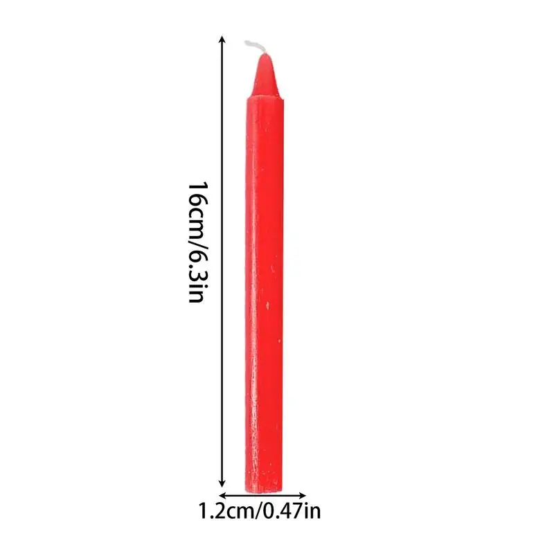Tapered Candles 10X Wax Candles Long Burning Red/White Household Short Taper Candles Survival Supplies For Wedding Blessing