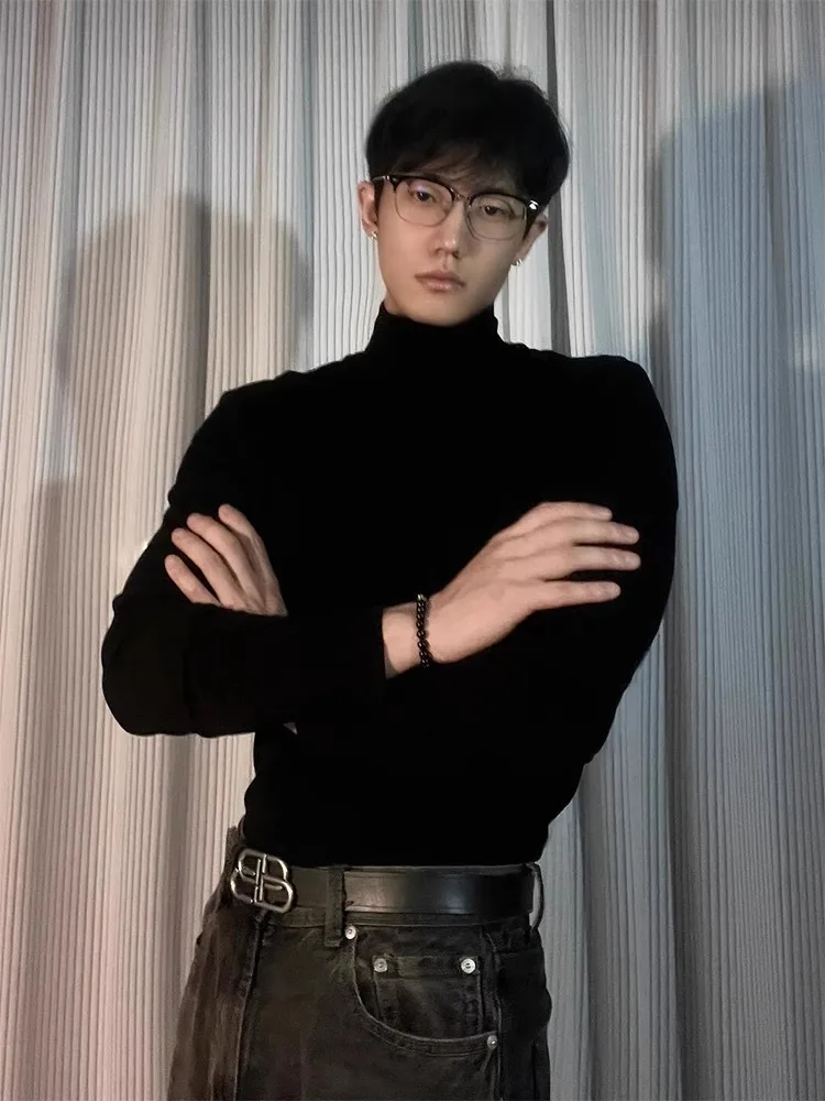 

Bla Long Sve f Мужская футболка с высоким воротником Thermal irt Fitn Sle Dervo Base Layer Теплая внутренняя одежда на осень-зиму