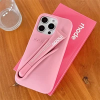 for Girl Pink Makeup Rhode With Box Lipstick Holder Phone Case for IPhone17 Air 11 12 13 14 15 16 Pro Max Plus Lip Gloss Cover 2