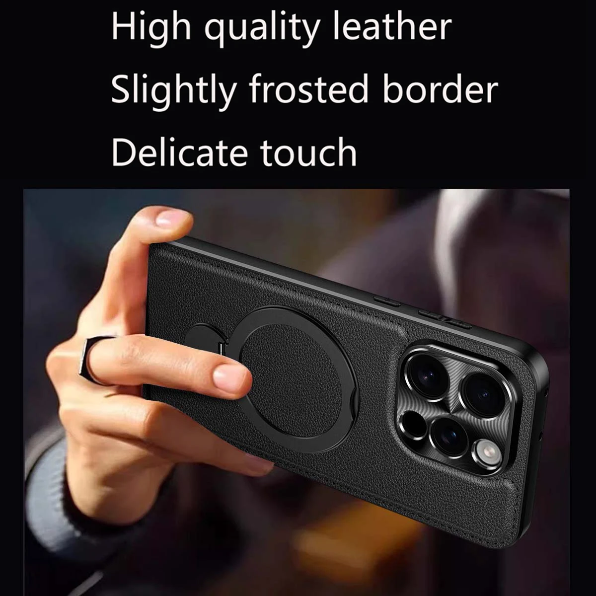 

Leather Back Cover Phone Case Magnetic Wireless Charging For vivo V70 Elite Full Lens Protect Metal Holder Silicone Soft Cases