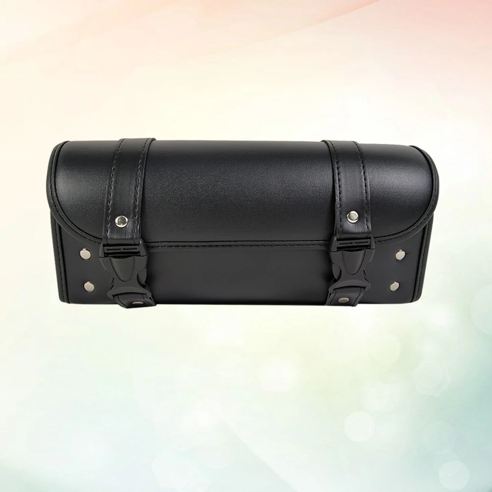 

1pc Motorcycle Fork Bag Handlebar Saddlebag Waterproof Pu Storage Tool Holder Front Rear Carrier Compatible Various