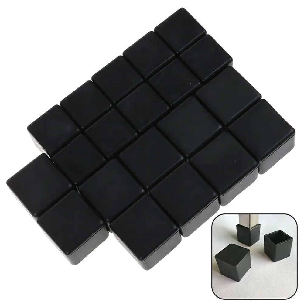 8pcs Square/Rectangle Silicone Chair Leg Caps Table Cover Feet Pads Floor Protectors Furniture Legs Parts