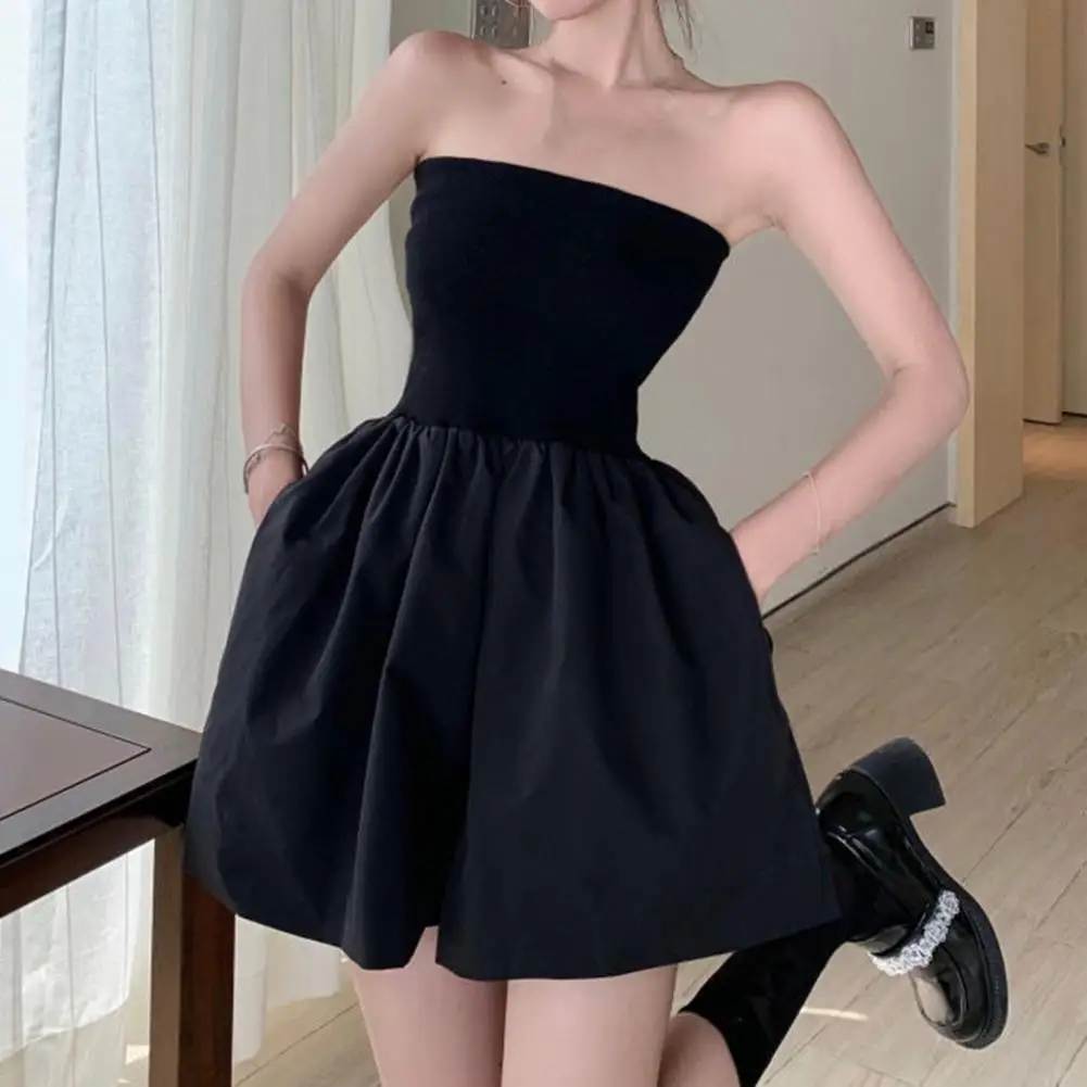 Fashion Dress Romper Waist Tight High-Waist Chest Wrap Strapless Shorts Women Jumpsuit  Wide Leg Women Jumpsuit for Party