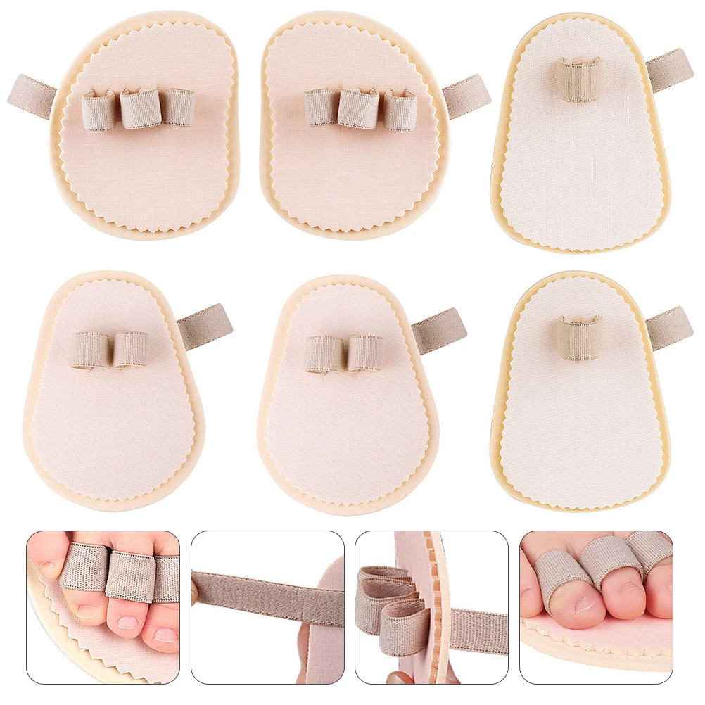 

6 Pcs Forefoot Pad Cushions Comfortable Elastic B Toe Cloven Design Breathable Walking Pain Relief Foot Care Tools Shoes