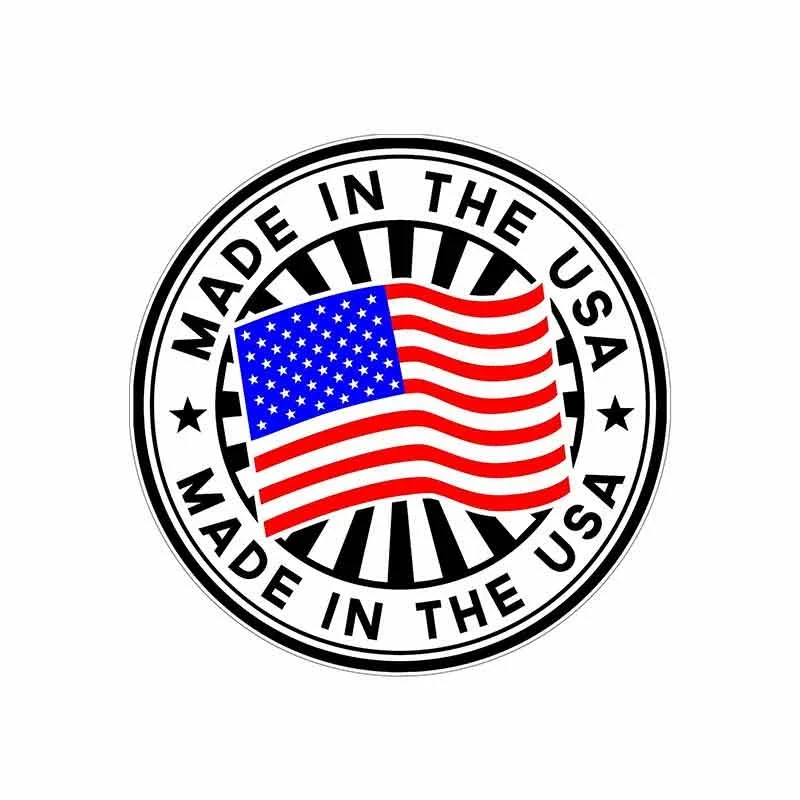 Creative Small Outdoor Durable Made In The USA Flag Car Sticker Vinyl Decal Auto Accessories for Helmet RV VAN 26cm*24cm