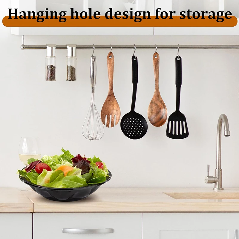 2 قطعة خوادم سلطة خشبية ملعقة شوكة مجموعة ملعقة سلطة وشوكة عدة مقبض طويل تخدم سلطة مغرفة أدوات المائدة أدوات المطبخ