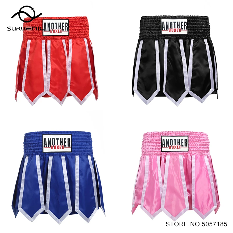 

Boxing Shorts Men Women Kids Muay Thai Shorts Lotus Ribbons Thaiboxing Kickboxing Shorts Grappling Cage Fight Pants MMA Clothing