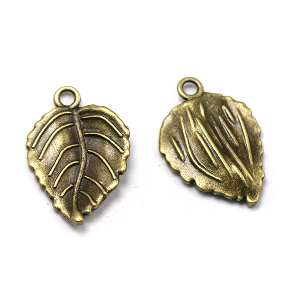 

20 Pcs Leaf Necklace Pendant Alloy Charm Jewelry Making DIY Charms Leaves Bracelet Earrings Accessories Craft Project Decorative