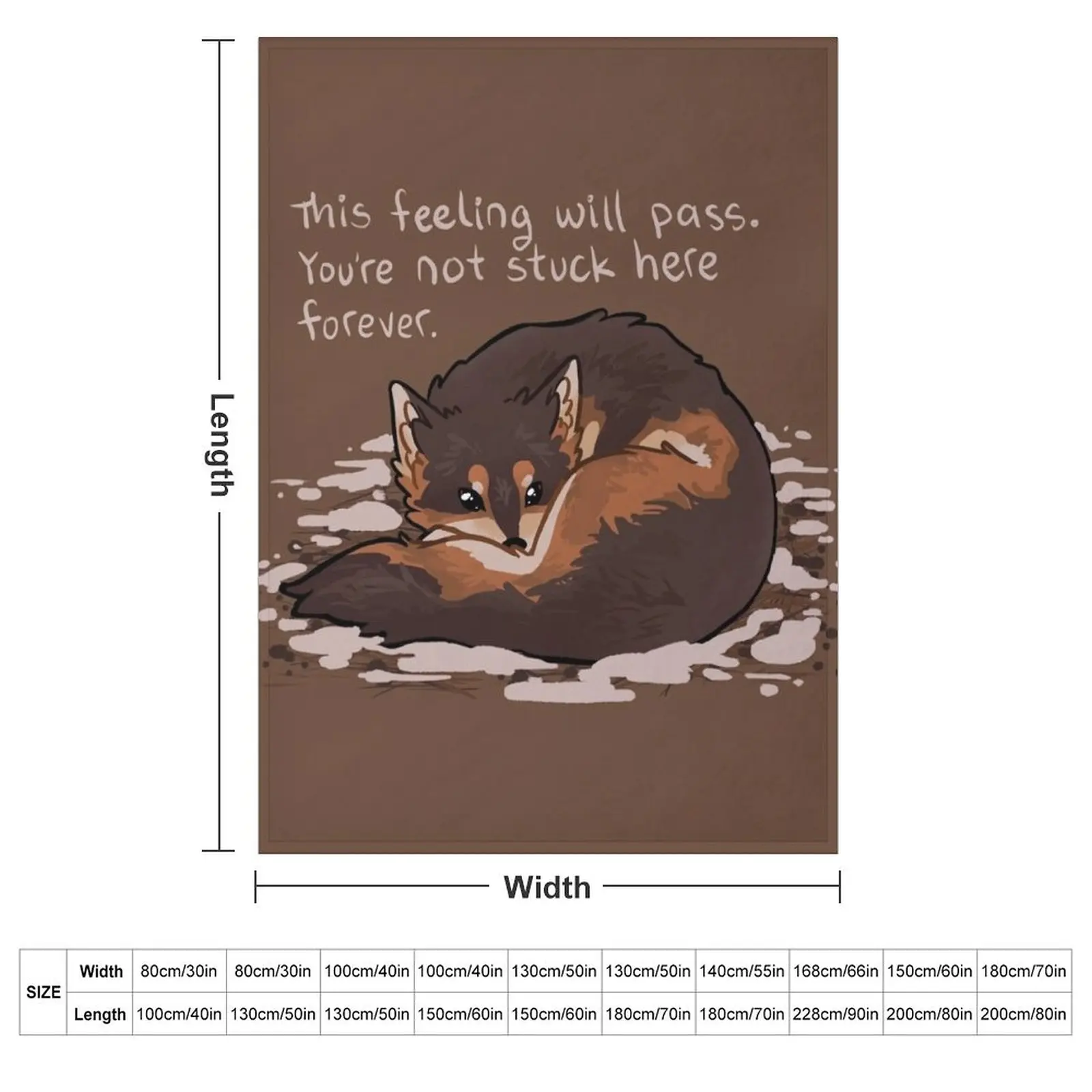 This Feeling Will Pass Snuggly Wolf Throw Blanket Hair Extra Large Throw Tourist halloween Winter beds Sofa Throw Blankets