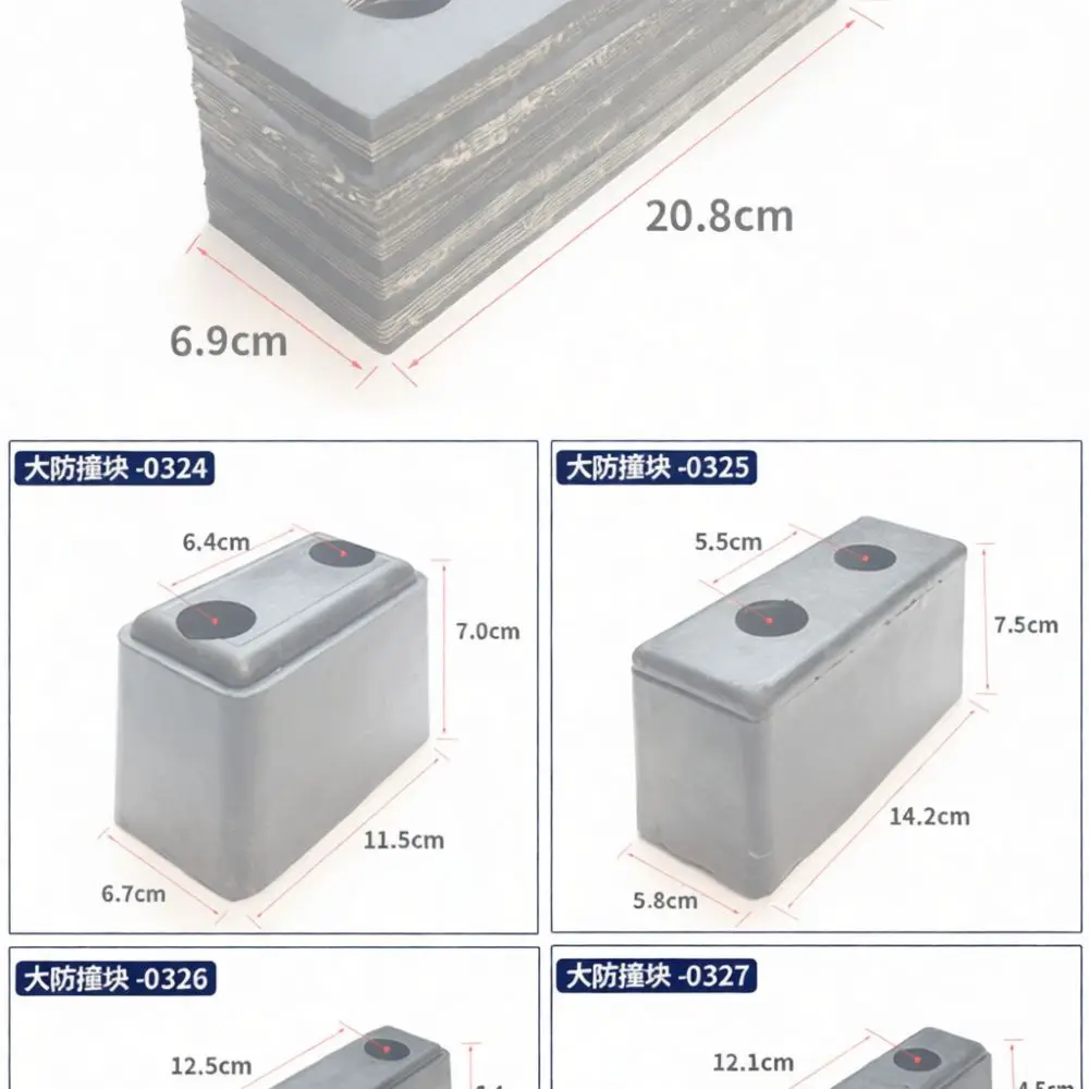 Truck Tailgate Rubber Bumper Guard Heavy Duty Solid Buffer Block For Warehouse Loading Dock Protection Universal Vehicle Part